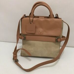 Kelsi Dagger Brooklyn Tan Suede and Leather Crossbody Bag